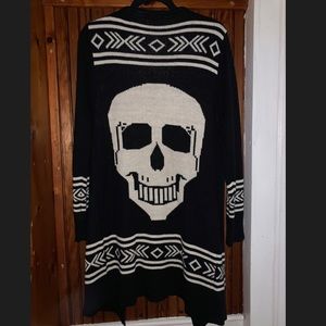 Skull Spirit Oversized Cardigan by Karma Blue